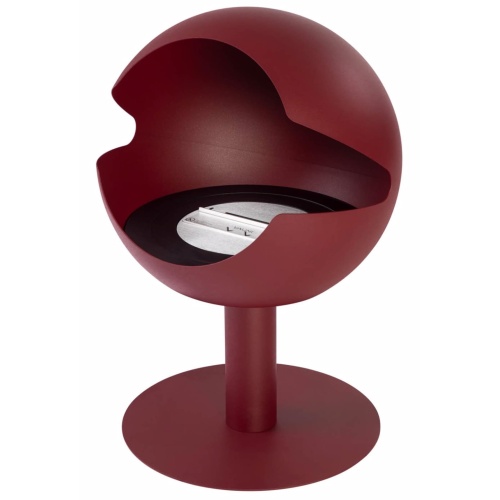 Globe rouge améthyste pied haut fonte