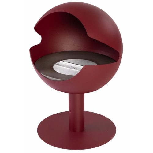 Globe rouge améthyste pied haut graphite