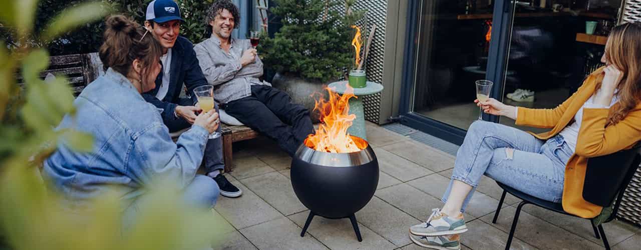 Ambiance terrasse lifestyle brasero Moon 45