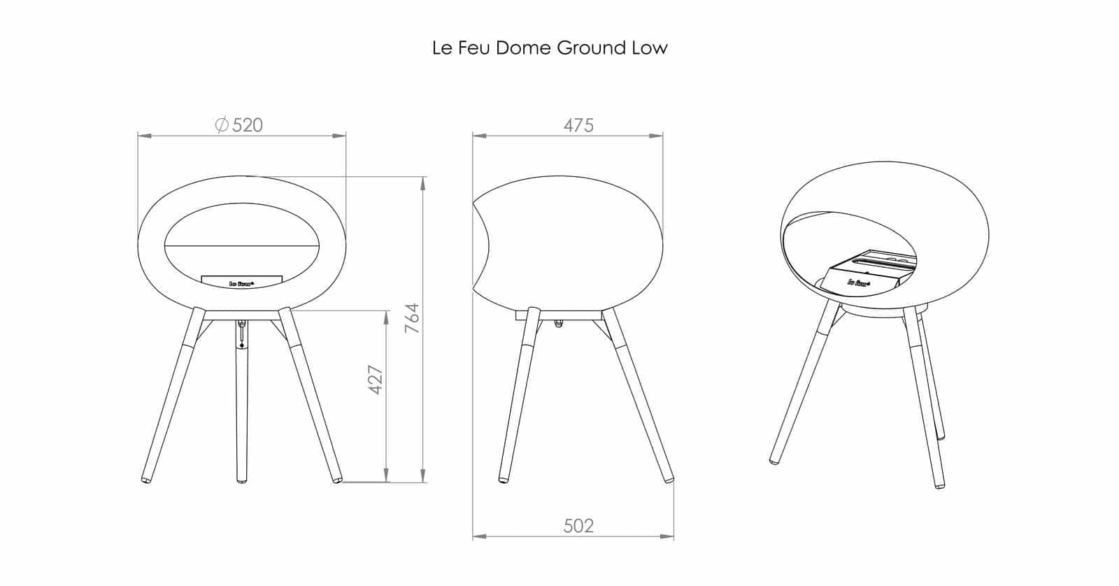 Dimension Le Feu Dome ground bas